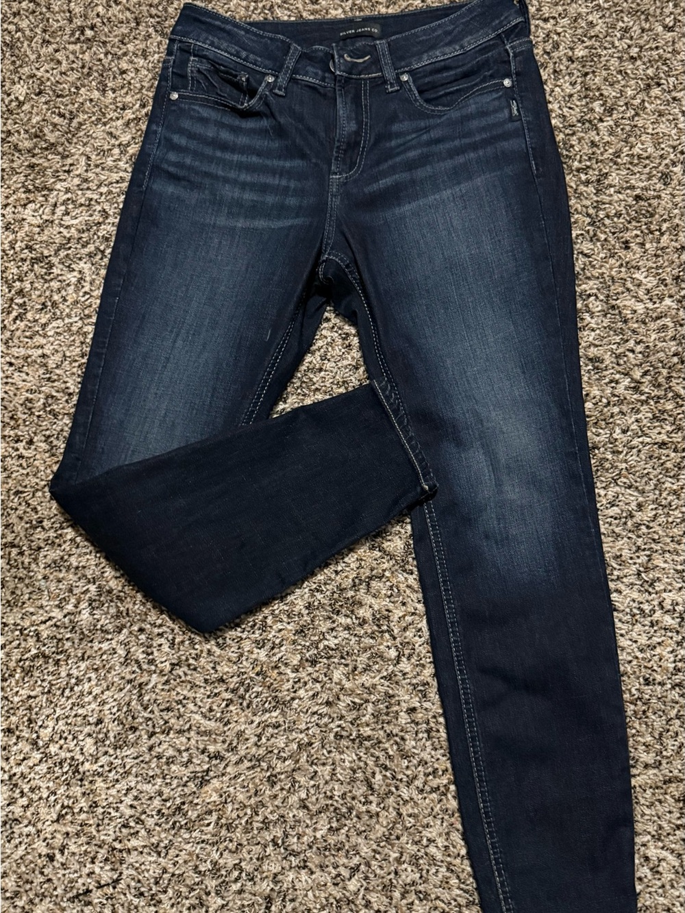 Silver Jeans Dark Indigo Skinny Womenās Jeans